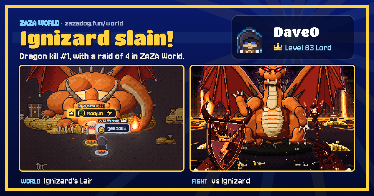 Ignizard slain!
