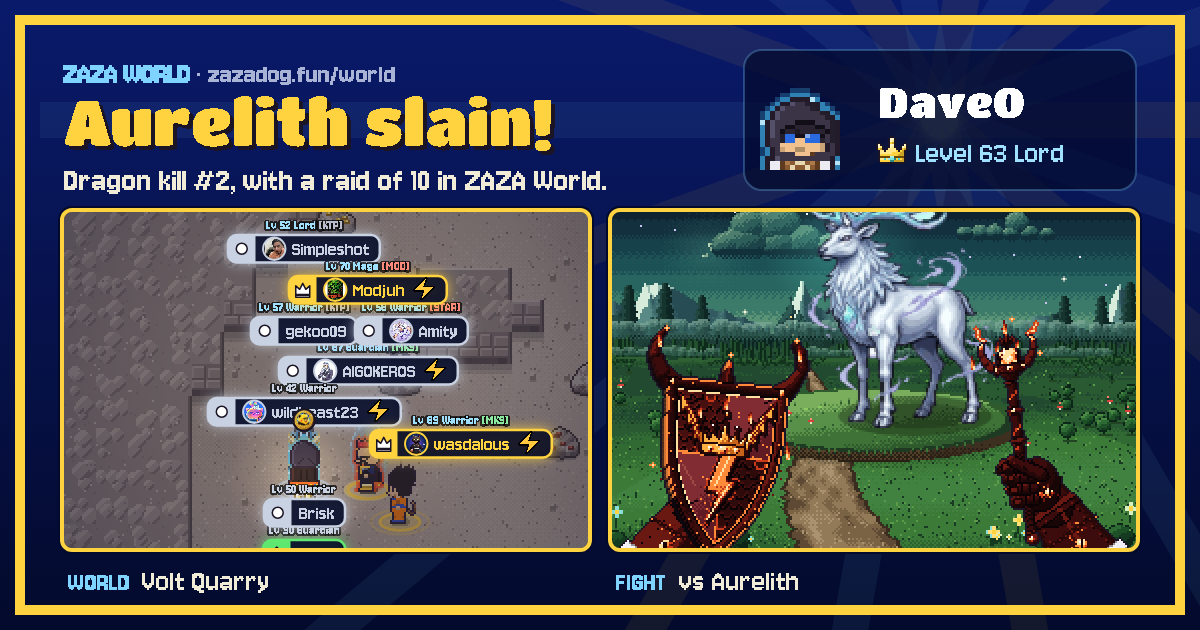 Aurelith slain!