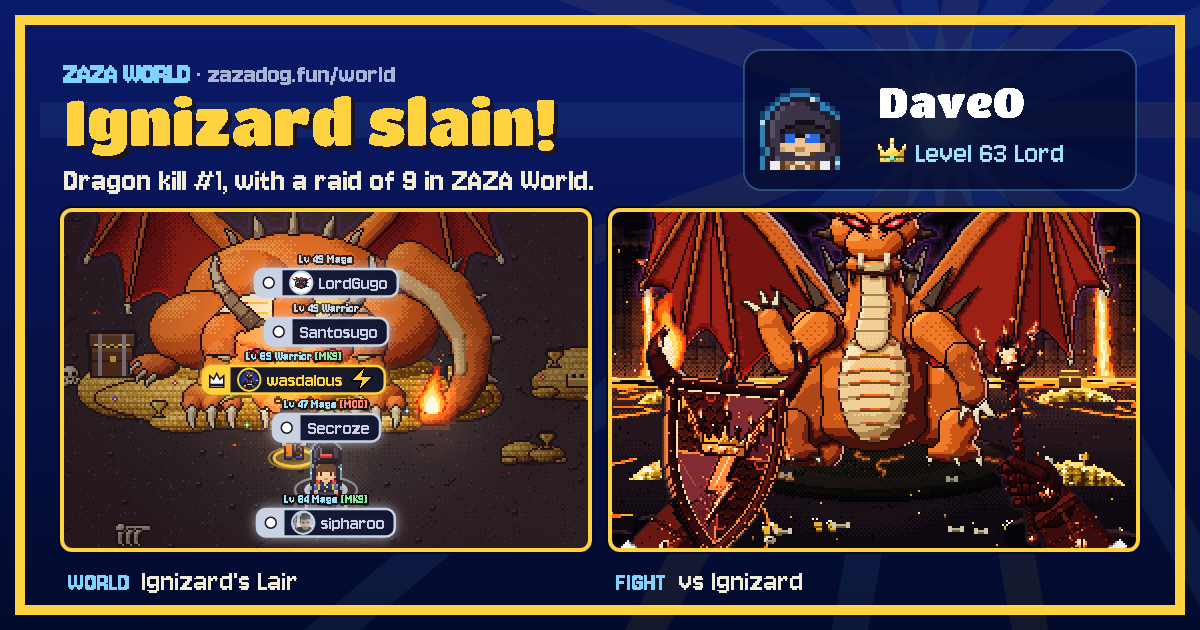 Ignizard slain!